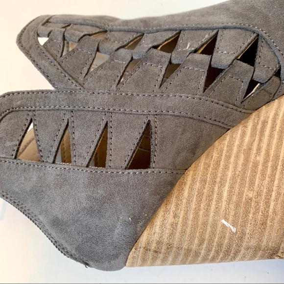 REPORT Gray Wedge Cut Out Booties—SZ. 7.5-8 - Picture 10 of 14